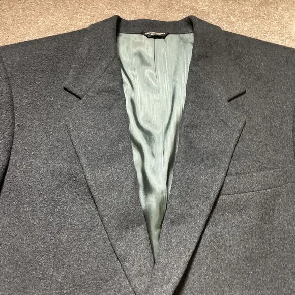 Cashmere Mans Gray Jacket 46R Business Work Blazer Joseph & Lyman Bloomingdale’s - Picture 3 of 16